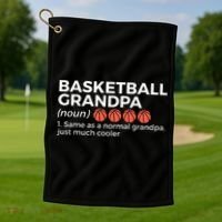 Basketball Grandpa Definition Golf Towel thumb 1