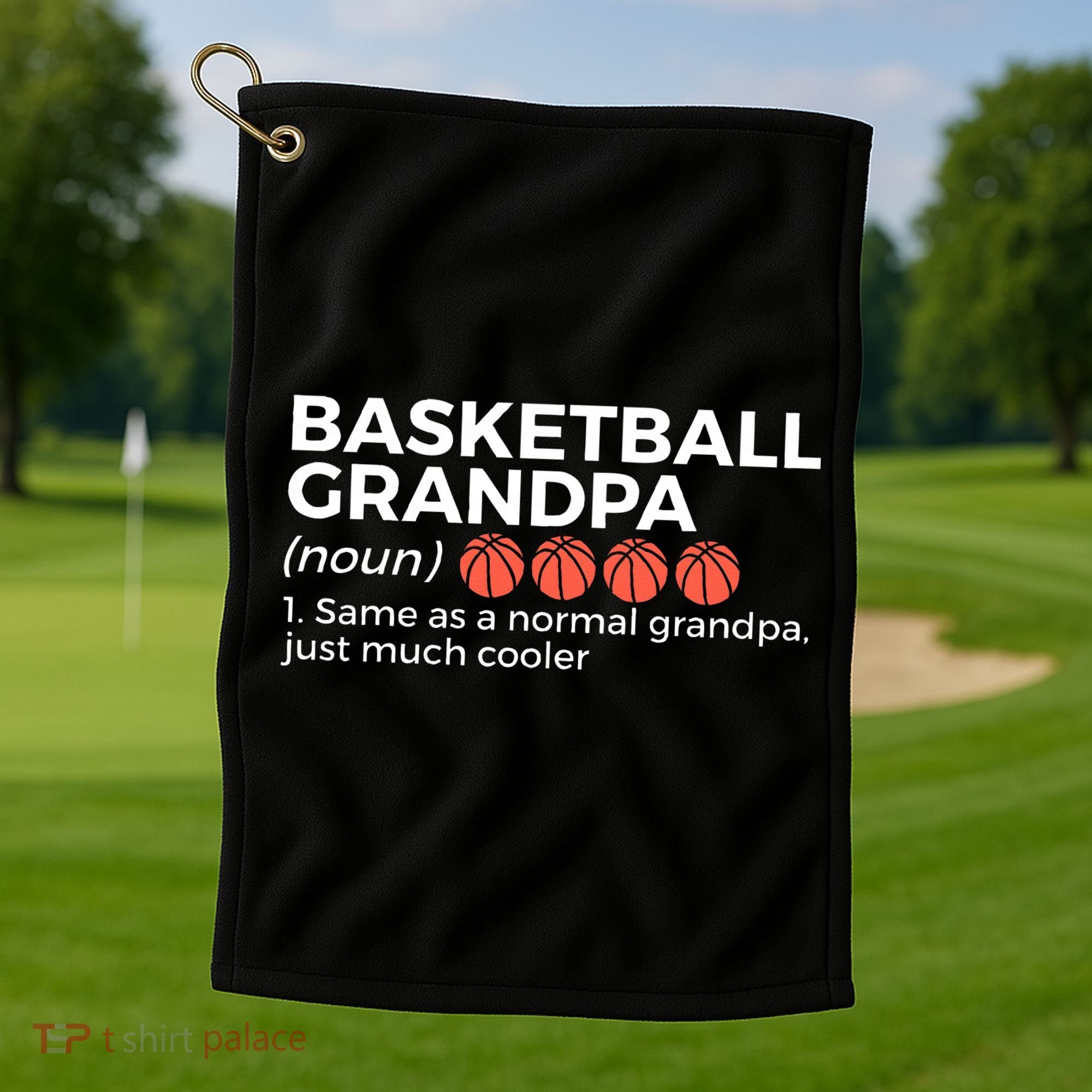 Basketball Grandpa Definition Golf Towel