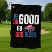 Be Good Do Good God Bless Go Buffalo Golf Towel thumb 1