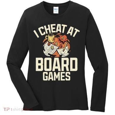 Board Games Dice Design For Tabletop Player Game Night Host Women's Long Sleeve Shirt