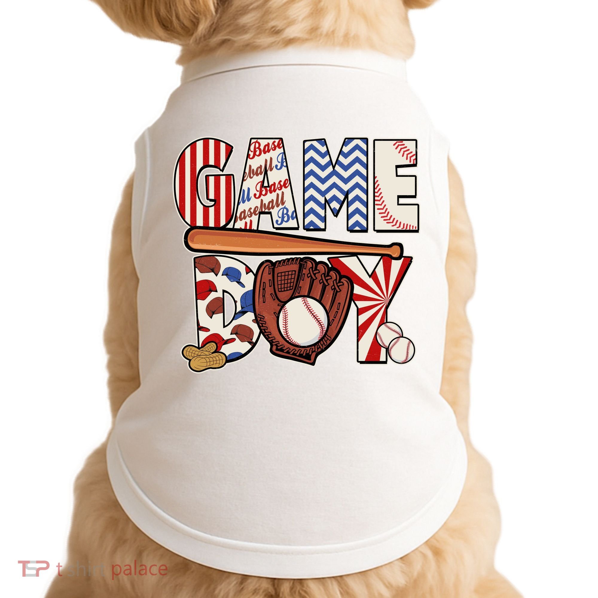 Baseball Game Day Doggie Tank