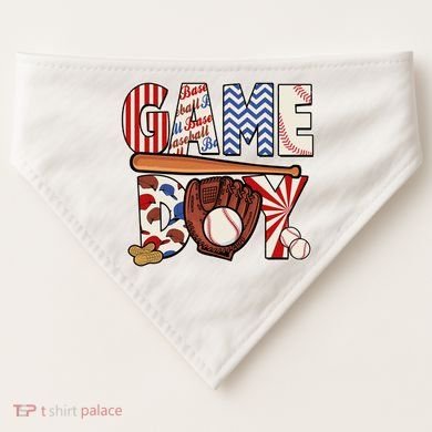 Baseball Game Day USA-Made Doggie Bandana