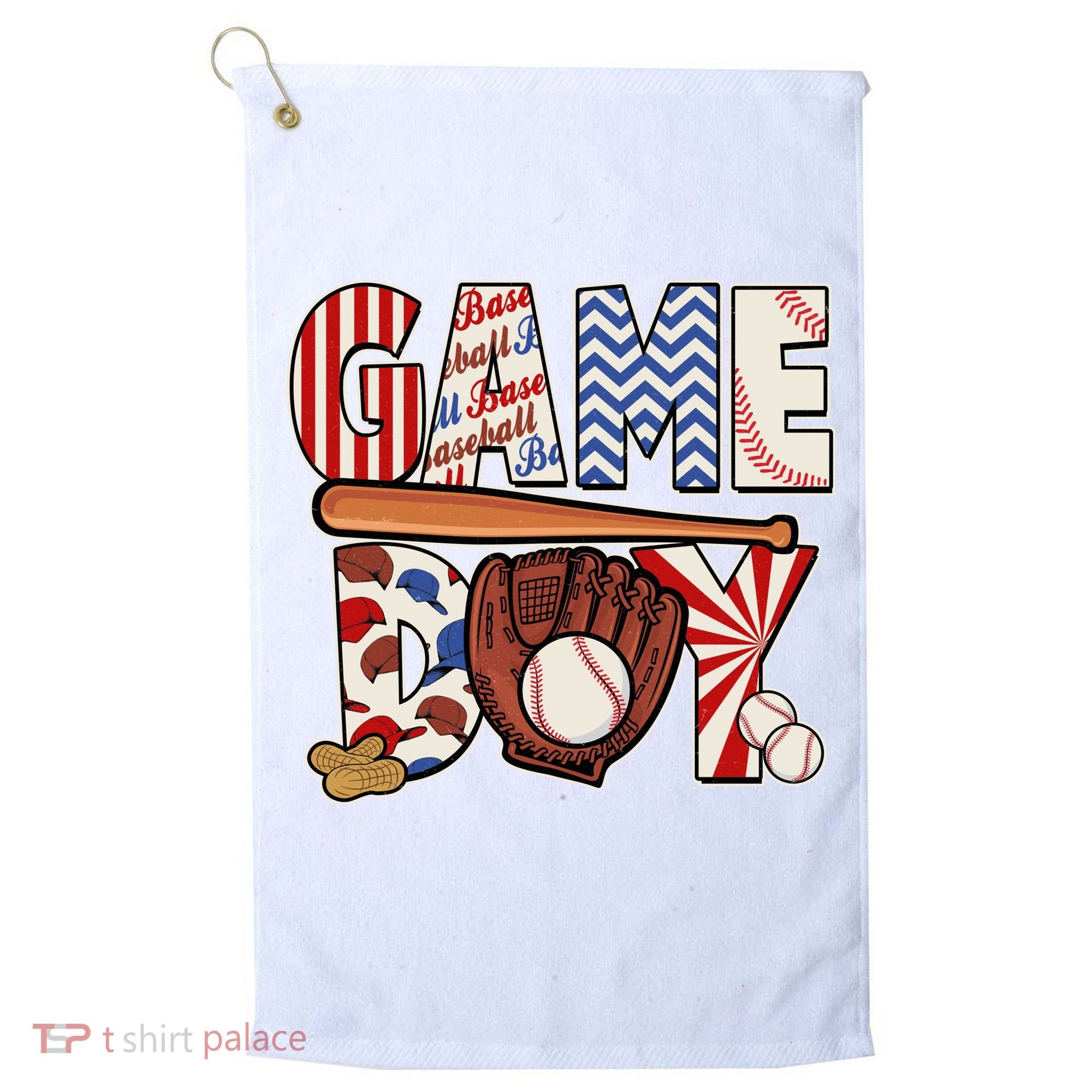 Baseball Game Day Golf Towel