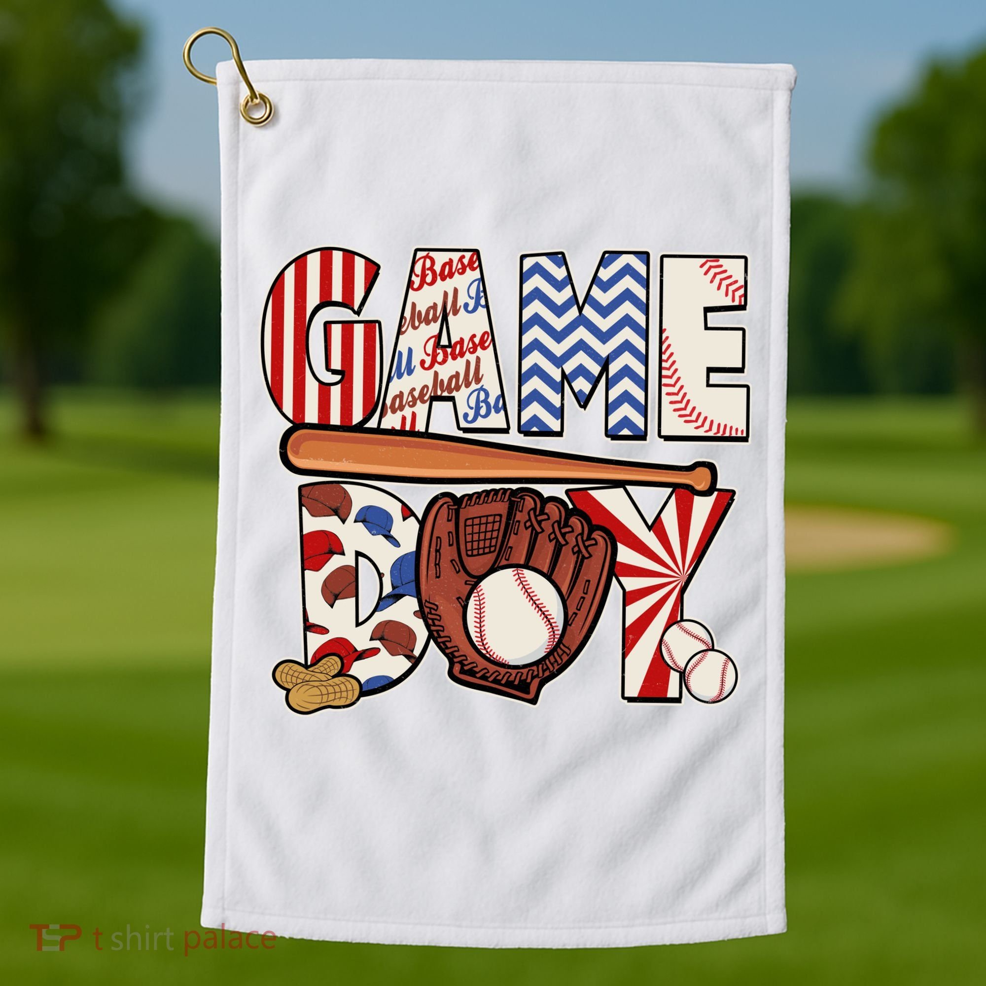 Baseball Game Day Golf Towel