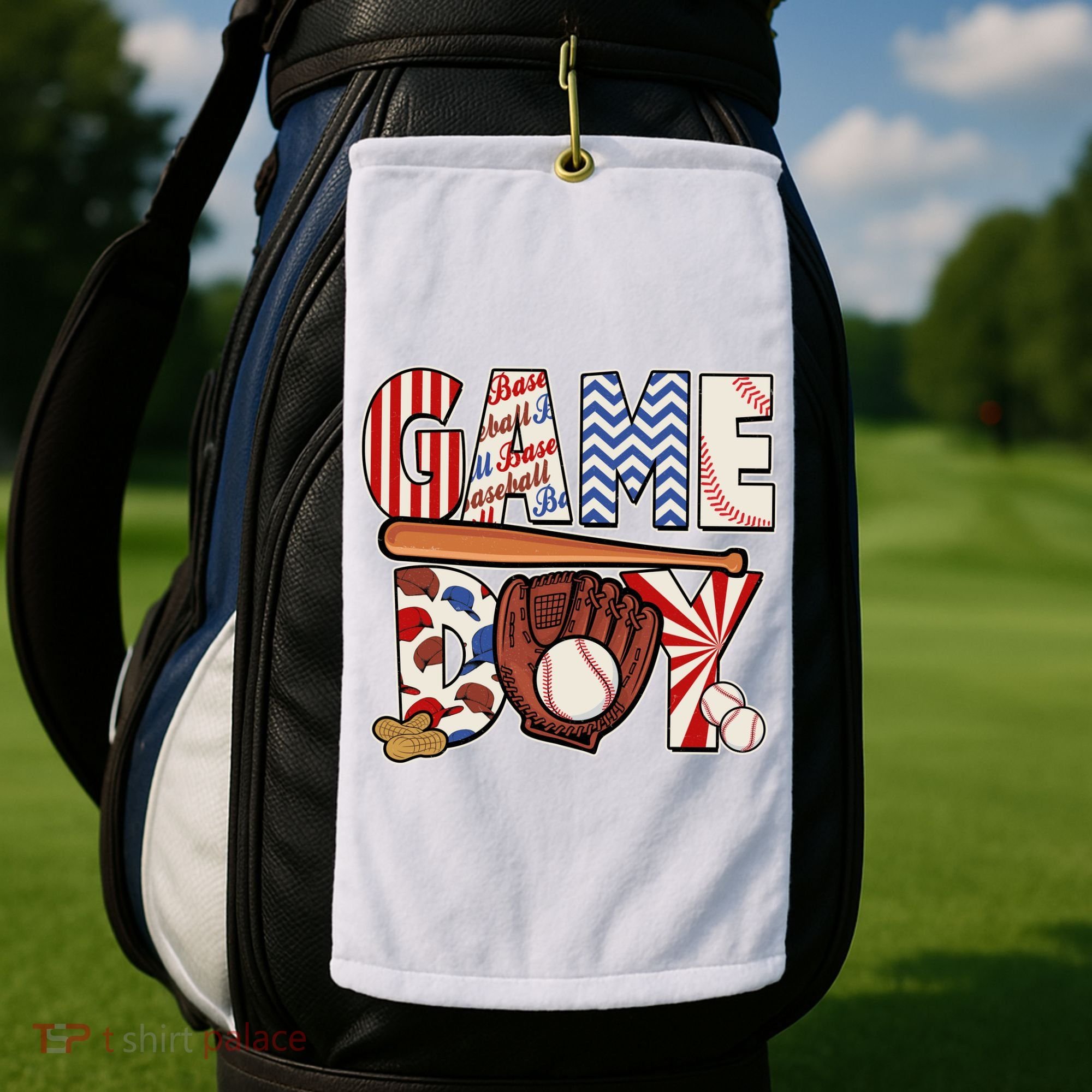 Baseball Game Day Golf Towel