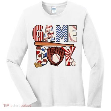 Baseball Game Day Women's Long Sleeve Shirt