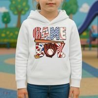 Baseball Game Day Kids Hoodie thumb 3