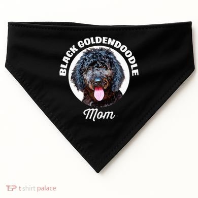Black Goldendoodle Dog Mom USA-Made Doggie Bandana