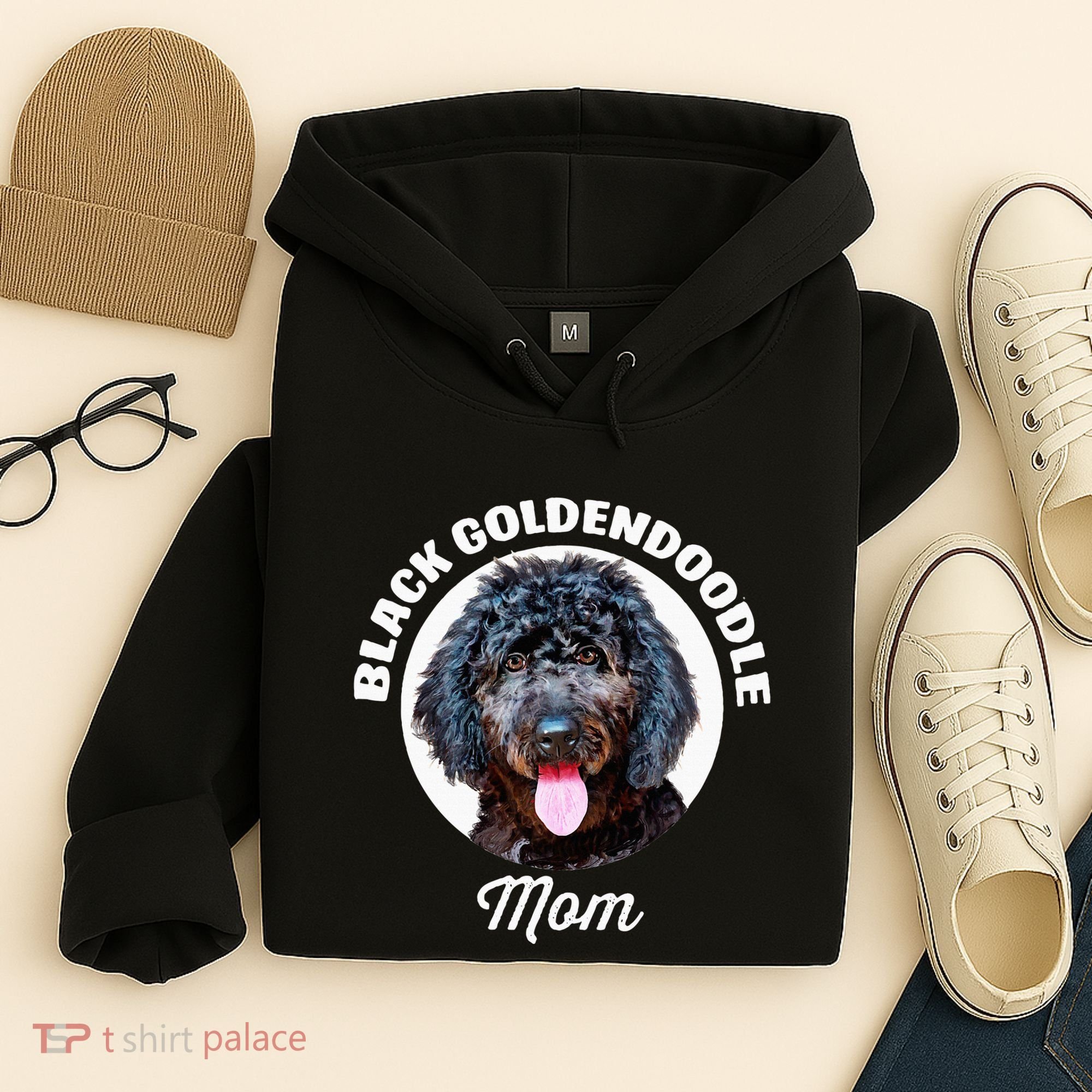 Black Goldendoodle Dog Mom Hoodie