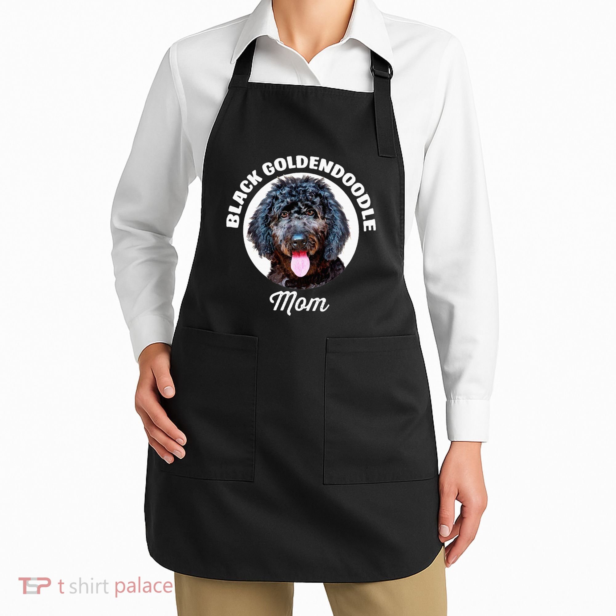 Black Goldendoodle Dog Mom Apron