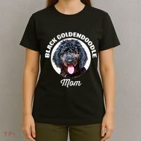 Black Goldendoodle Dog Mom T-Shirt thumb 4