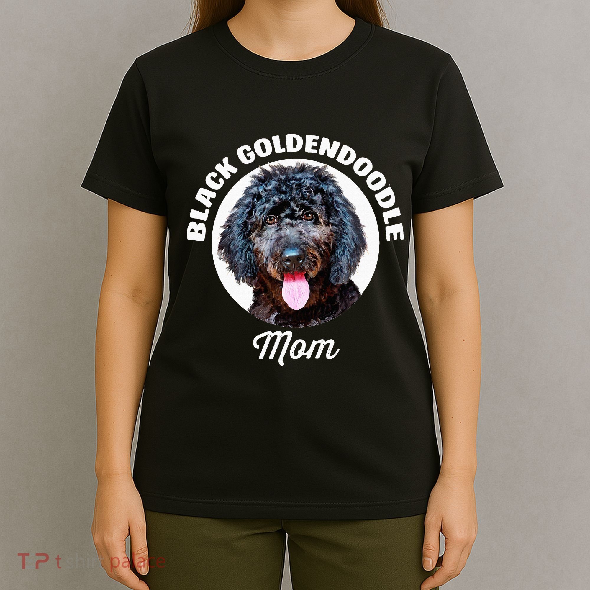 Black Goldendoodle Dog Mom T-Shirt