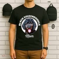 Black Goldendoodle Dog Mom T-Shirt thumb 6
