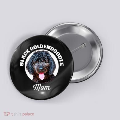 Black Goldendoodle Dog Mom Button