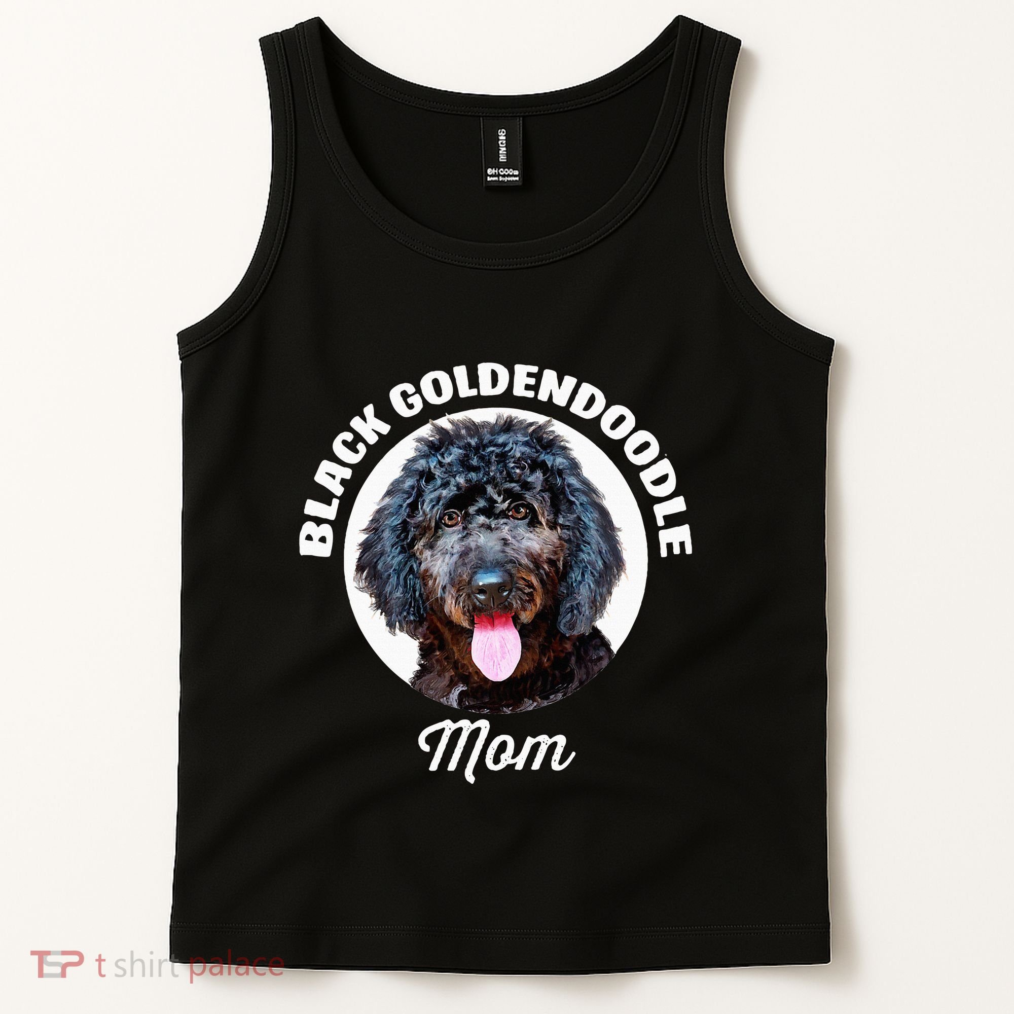 Black Goldendoodle Dog Mom Tank Top