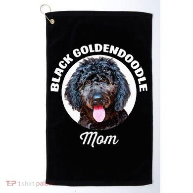 Black Goldendoodle Dog Mom Golf Towel