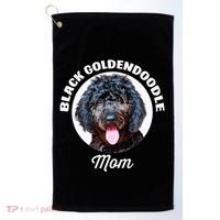 Black Goldendoodle Dog Mom Golf Towel thumb 0
