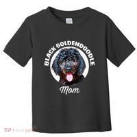 Black Goldendoodle Dog Mom Toddler T-Shirt thumb 0
