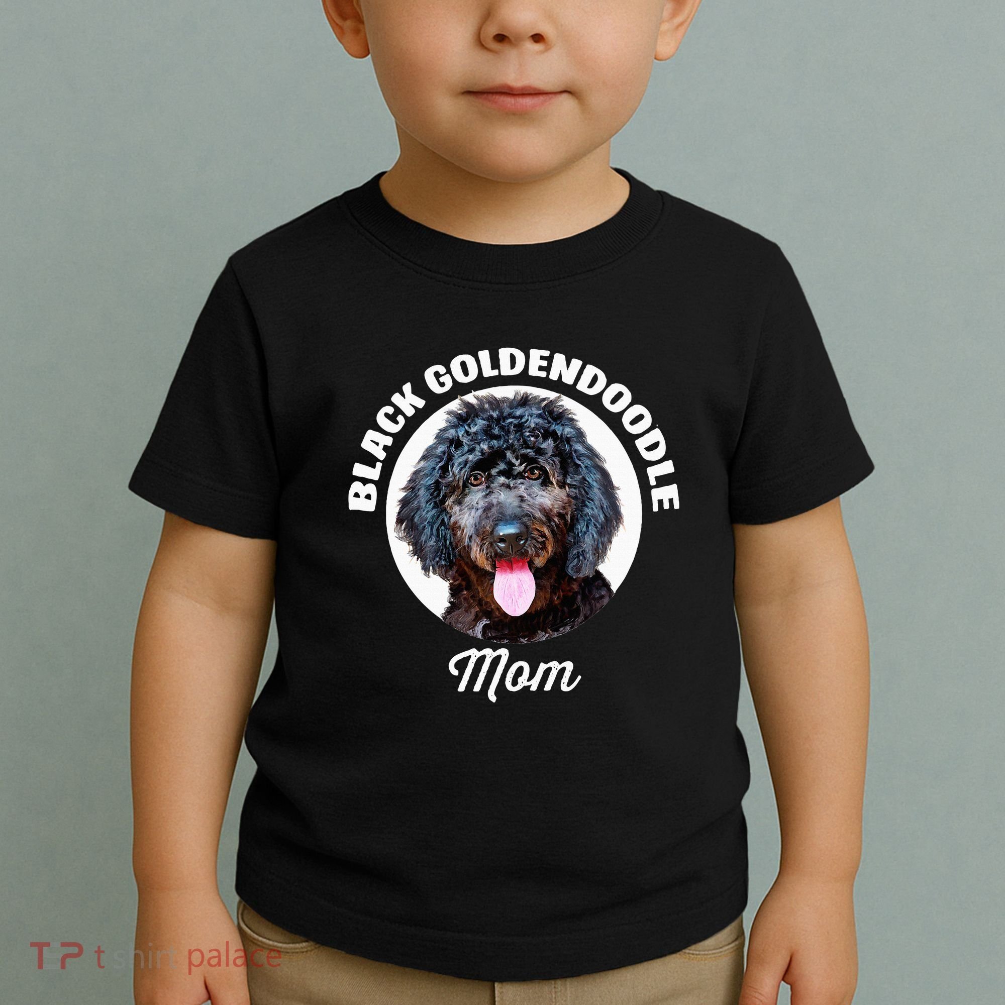 Black Goldendoodle Dog Mom Toddler T-Shirt
