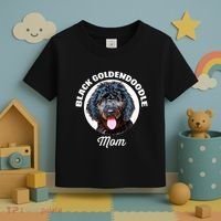 Black Goldendoodle Dog Mom Toddler T-Shirt thumb 3