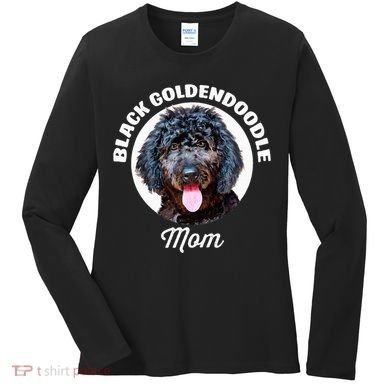 Black Goldendoodle Dog Mom Women's Long Sleeve Shirt