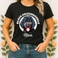 Black Goldendoodle Dog Mom Women's T-Shirt thumb 2