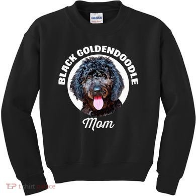 Black Goldendoodle Dog Mom Kids Sweatshirt