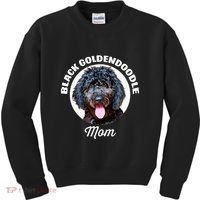 Black Goldendoodle Dog Mom Kids Sweatshirt thumb 0
