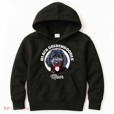 Black Goldendoodle Dog Mom Kids Hoodie