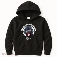 Black Goldendoodle Dog Mom Kids Hoodie thumb 0