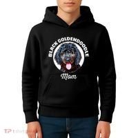 Black Goldendoodle Dog Mom Kids Hoodie thumb 4