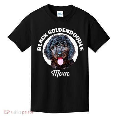 Black Goldendoodle Dog Mom Kids T-Shirt