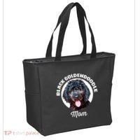 Black Goldendoodle Dog Mom Tote Bag thumb 2
