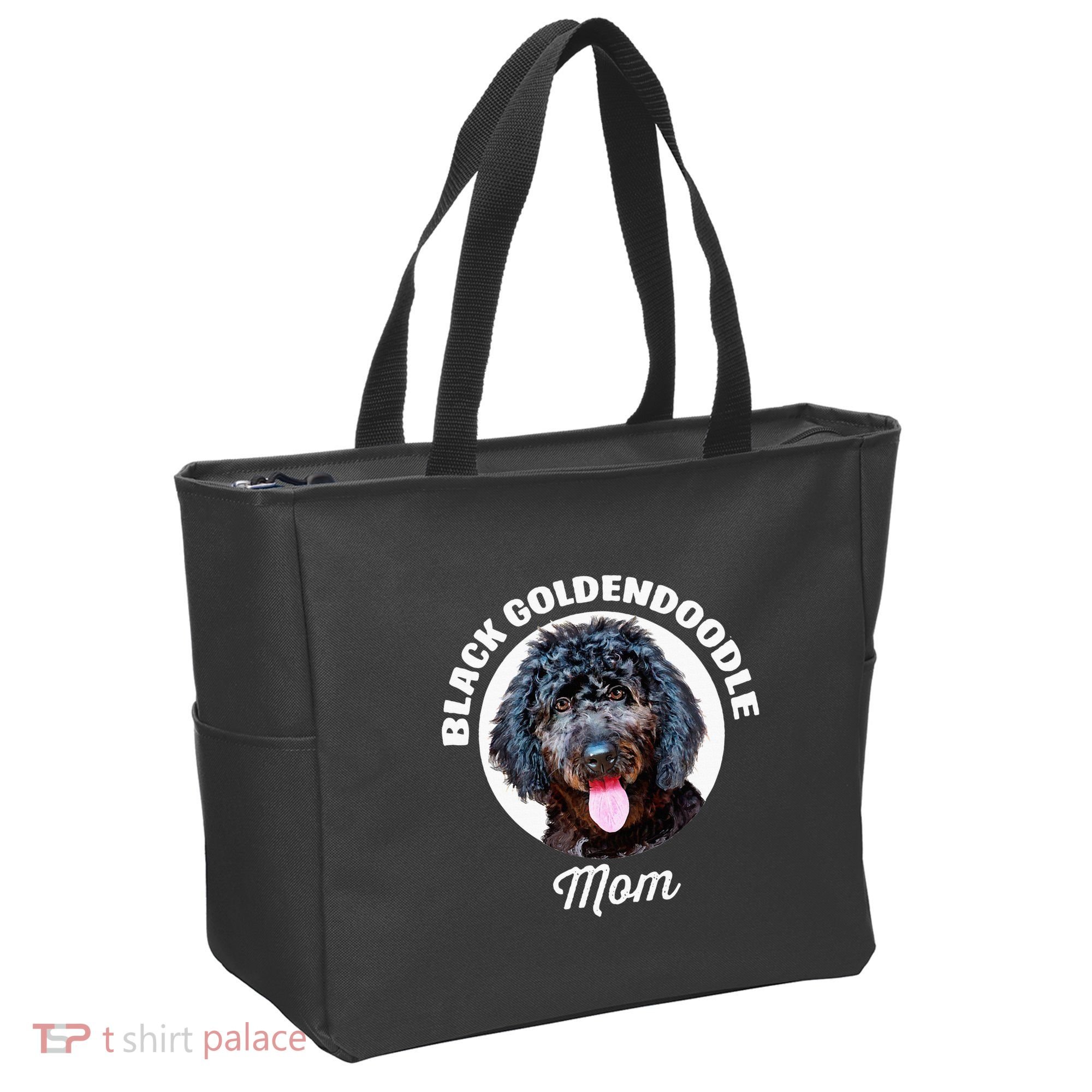 Black Goldendoodle Dog Mom Tote Bag