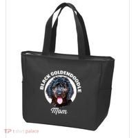 Black Goldendoodle Dog Mom Tote Bag thumb 3