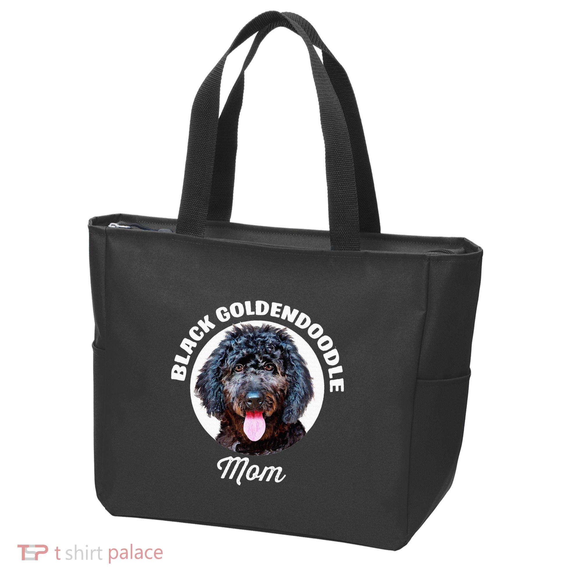 Black Goldendoodle Dog Mom Tote Bag