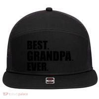 Best Grandpa Ever T 7 Panel Mesh Trucker Snapback Hat thumb 0