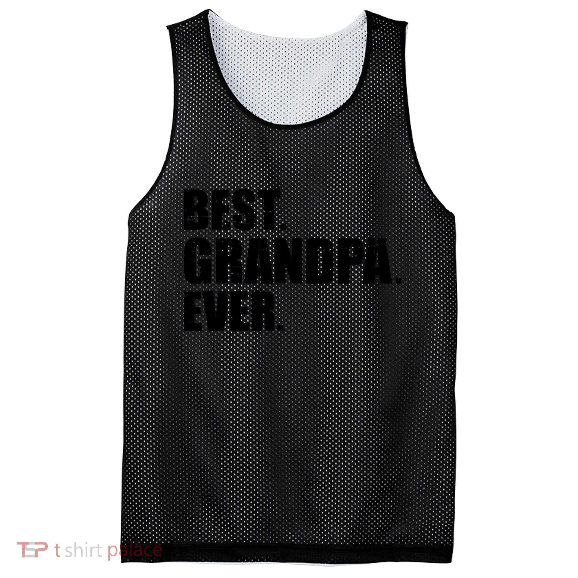 Best Grandpa Ever T Mesh Reversible Basketball Jersey Tank