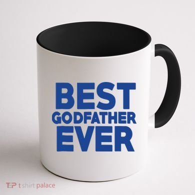 Best Godfather Ever God Father Day Baptism Uncle Gift Coffee Mug back