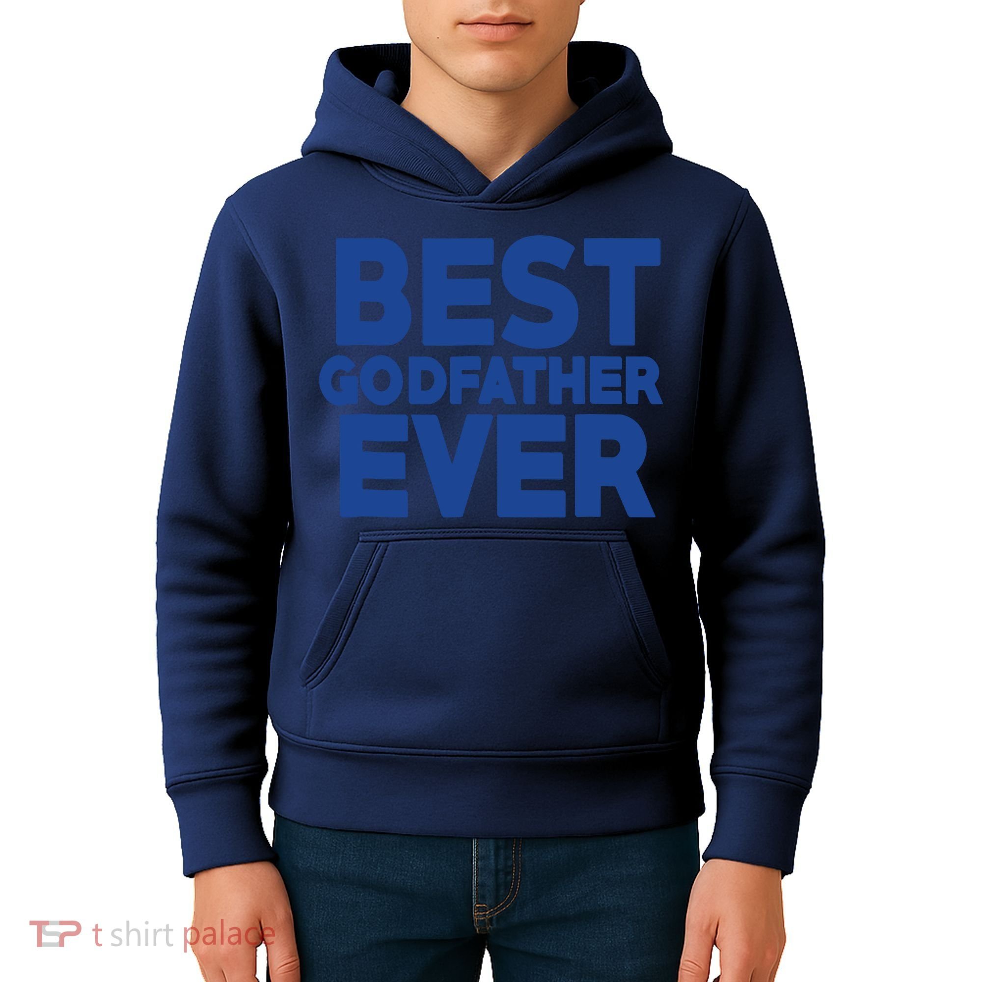 Best Godfather Ever God Father Day Baptism Uncle Gift Kids Hoodie