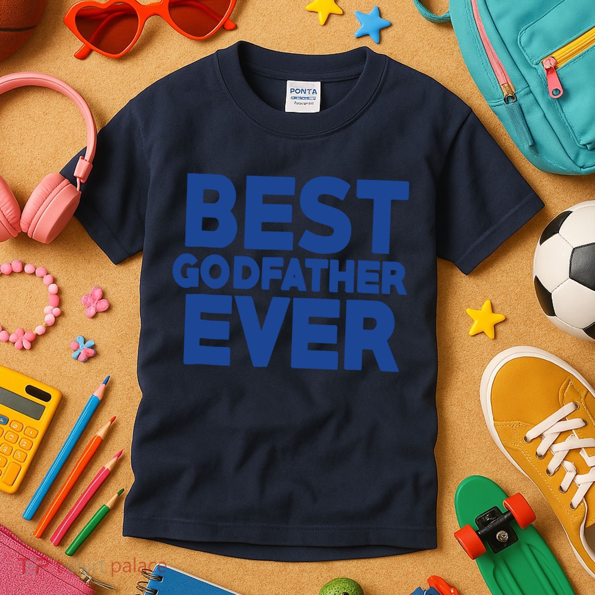 Best Godfather Ever God Father Day Baptism Uncle Gift Kids T-Shirt