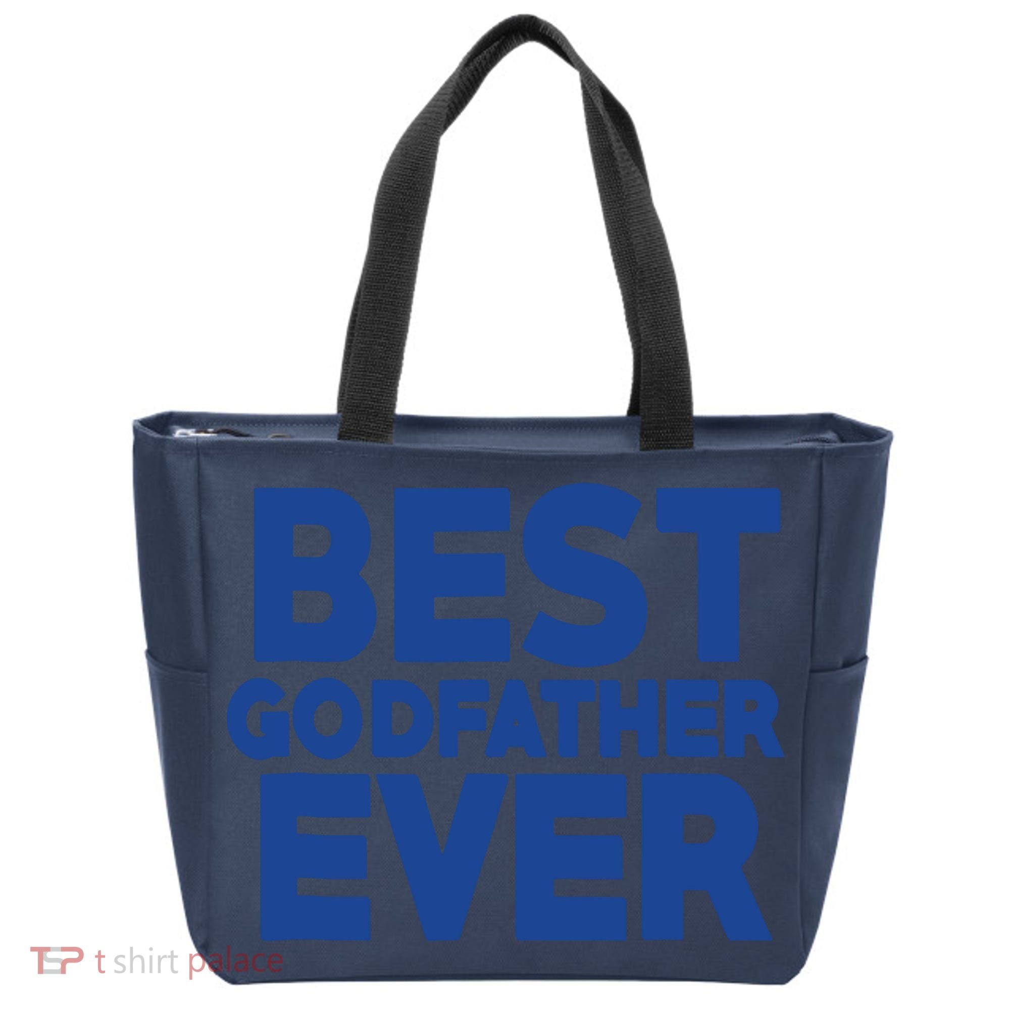Best Godfather Ever God Father Day Baptism Uncle Gift Tote Bag