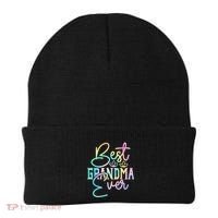 Best Grandma Ever Happy Grandparents Day Tie Dye Beanie thumb 0