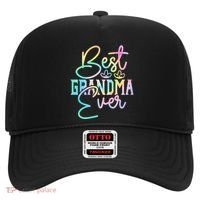 Best Grandma Ever Happy Grandparents Day Tie Dye Hat thumb 0