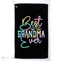 Best Grandma Ever Happy Grandparents Day Tie Dye Golf Towel thumb 0