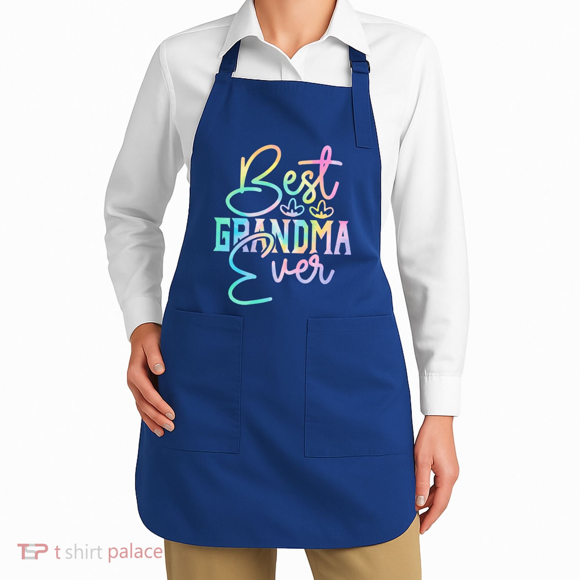 Best Grandma Ever Happy Grandparents Day Tie Dye Apron