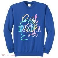 Best Grandma Ever Happy Grandparents Day Tie Dye Sweatshirt thumb 0