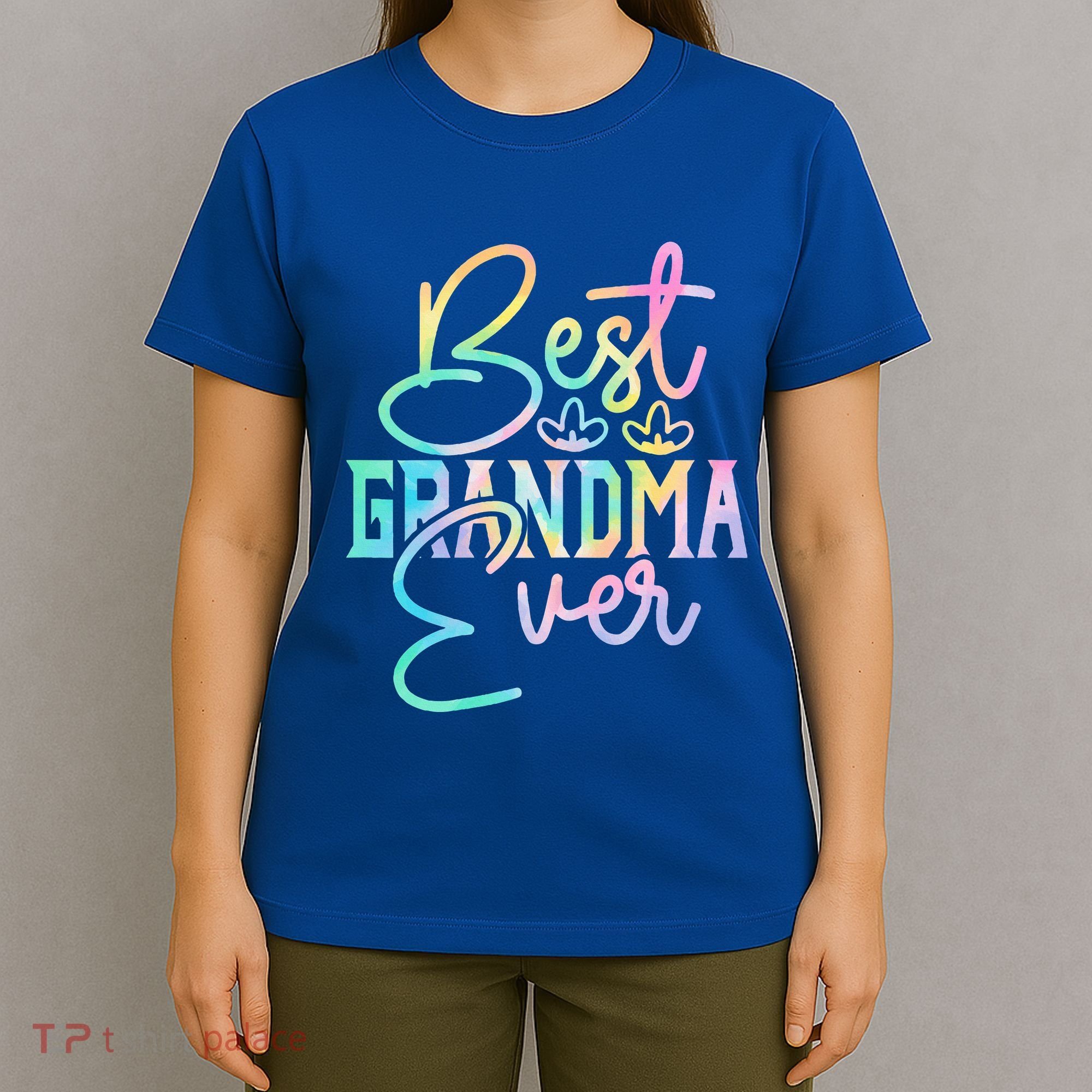 Best Grandma Ever Happy Grandparents Day Tie Dye T-Shirt