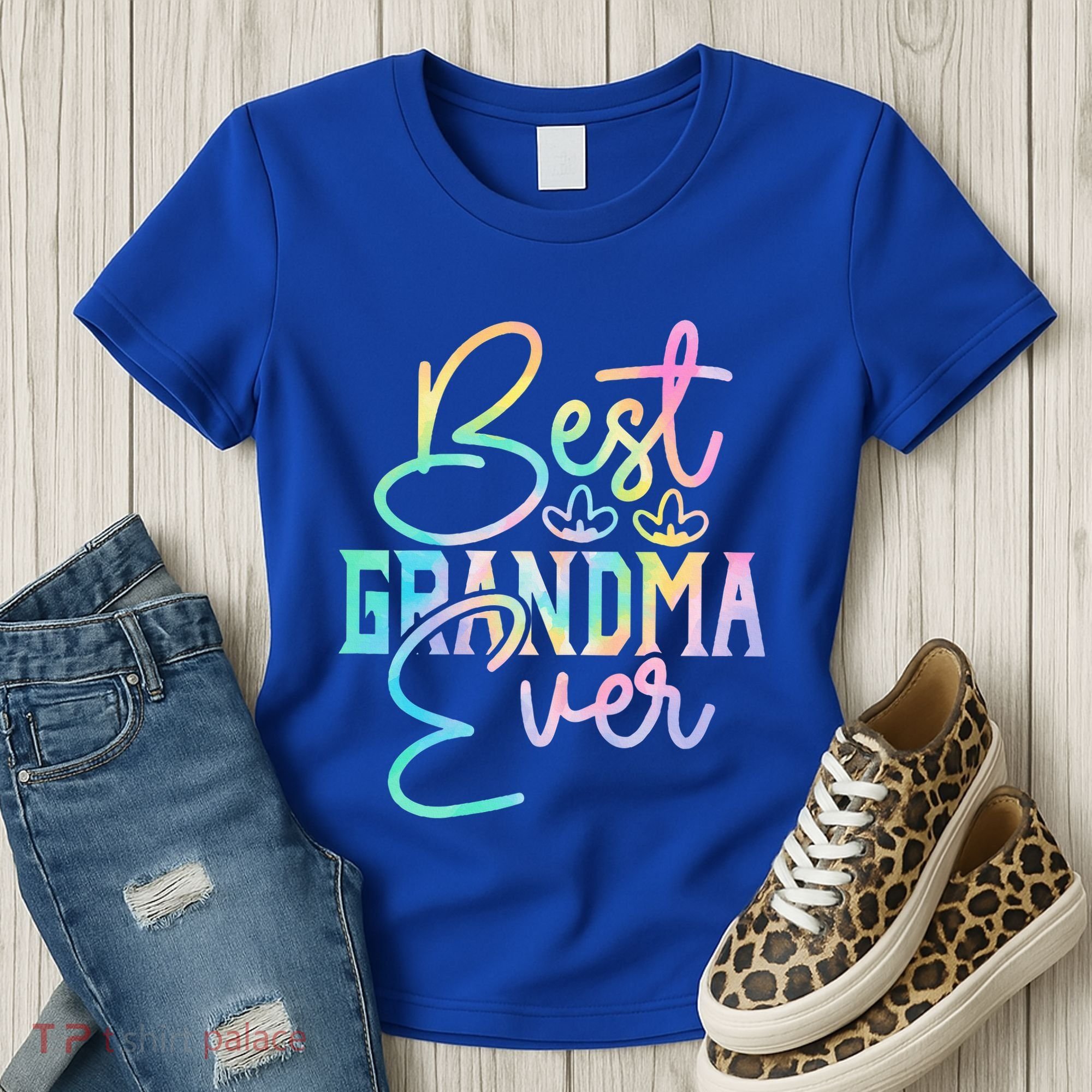 Best Grandma Ever Happy Grandparents Day Tie Dye Women's T-Shirt