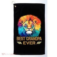 Best Grandpa Ever Funny Fathers Day Gift For Dad Golf Towel thumb 0